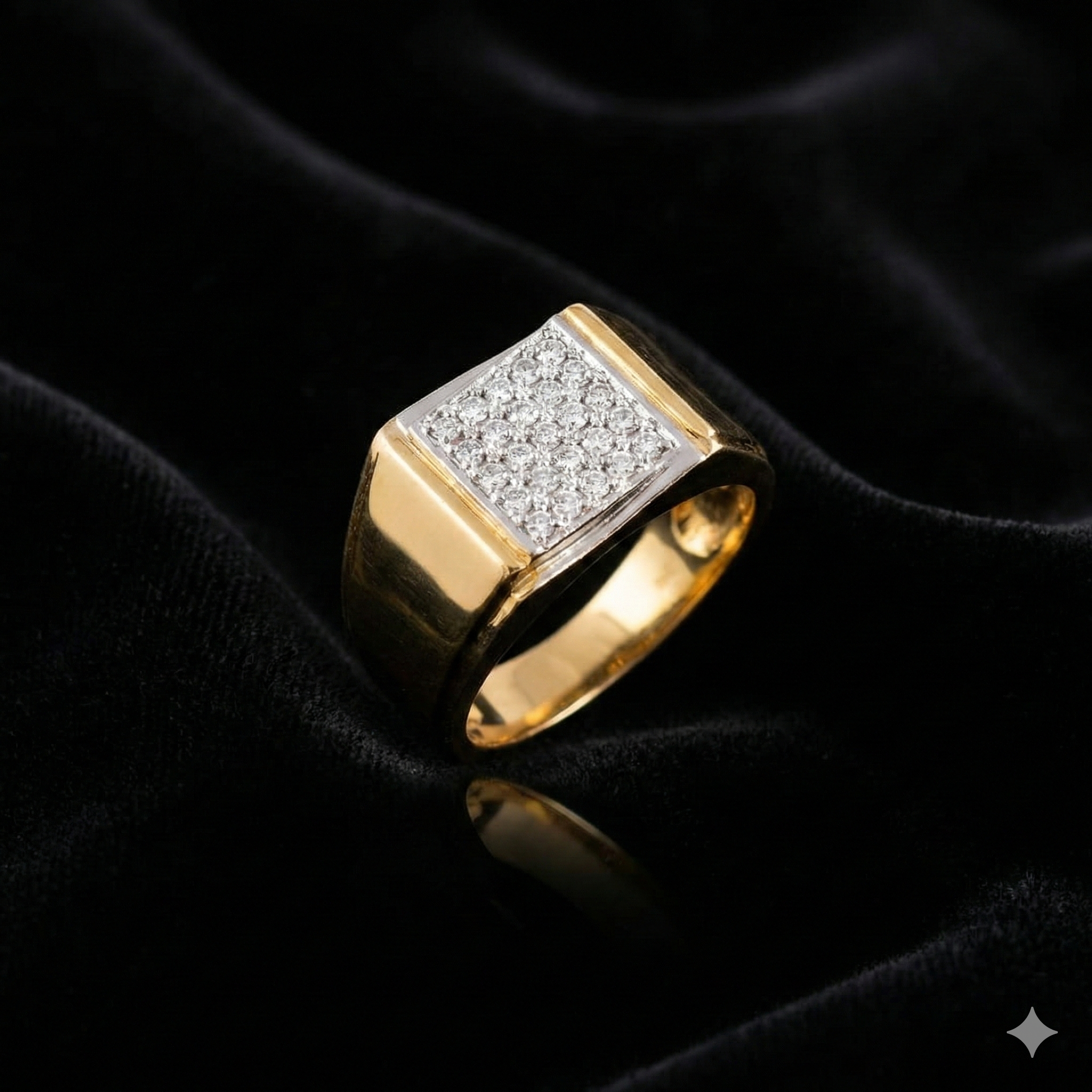 Radiant Echo Men's Diamond Ring