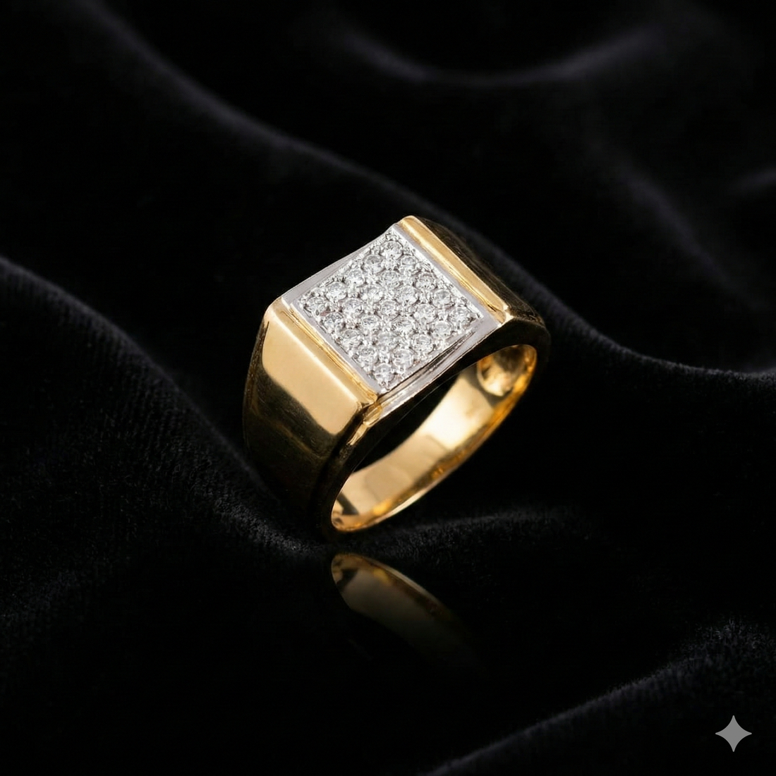 Radiant Echo Men's Diamond Ring