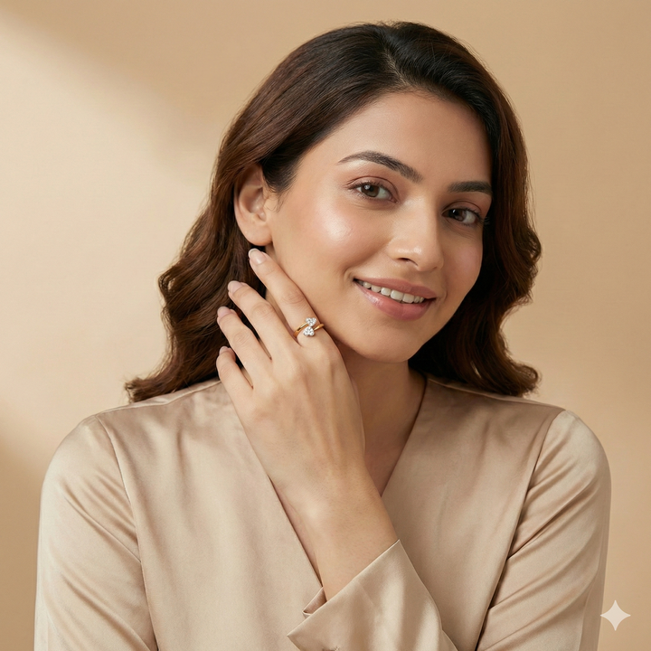 Heart Toi-Et-Moi Ring